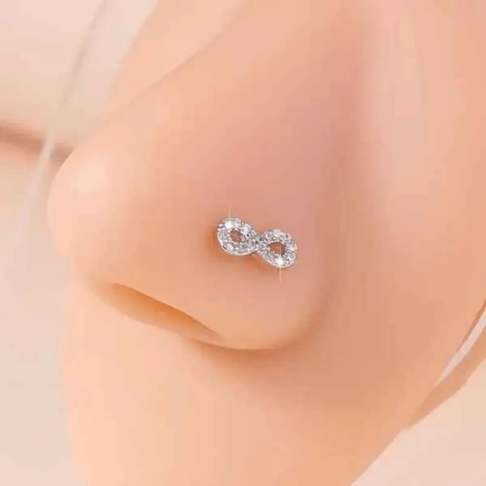 INFINITY DIAMOND NOSE RING
